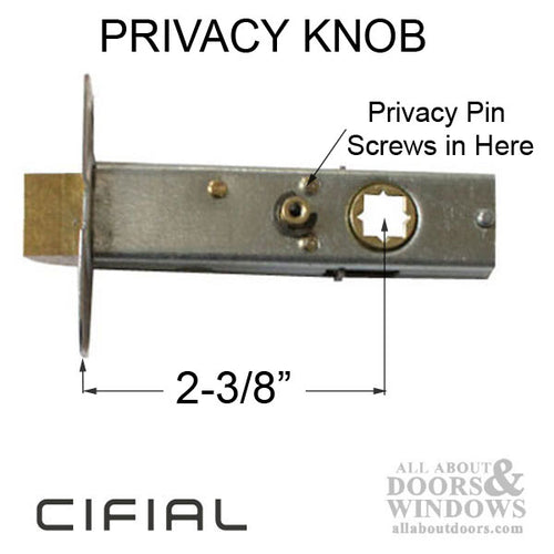 Cifial Passage Latch, Lever, 2-3/8