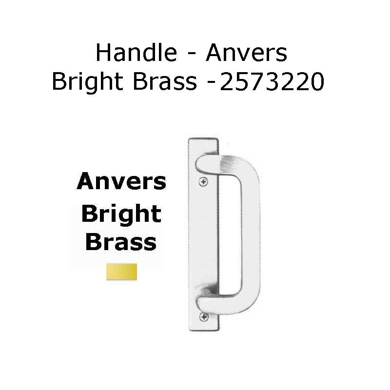 Andersen French-Wood Gliding Door Handle Anvers Bright Brass - Andersen French-Wood Gliding Door Handle Anvers Bright Brass