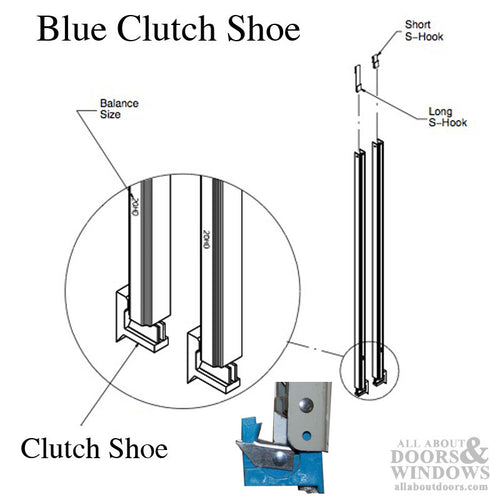 Tilt Pac and E-Z Tilt Double Hung Balance, Blue Clutch - Tilt Pac and E-Z Tilt Double Hung Balance, Blue Clutch