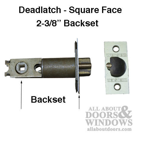 Weiser Deadlatch 2-3/8 Fixed Backset,  Square Face Entry Door