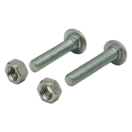 Carriage Bolts with Nuts – 1/4