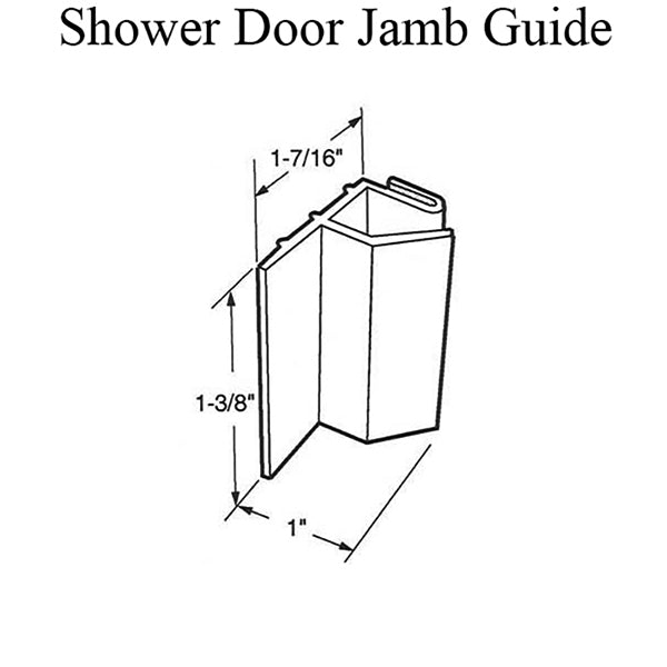 Bath Co. Jamb Guide for Shower Door - White - 2 Pack - Bath Co. Jamb Guide for Shower Door - White - 2 Pack