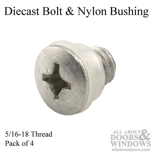 Diecast Bolt and Nylon Bushing, Threaded 5/16-18