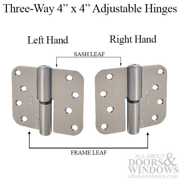 Ferco Three-Way Adjustable Hinges (Box of 3 Hinges) - Choose Options - Ferco Three-Way Adjustable Hinges (Box of 3 Hinges) - Choose Options