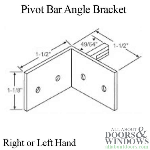 Pivot Bar Angle Bracket, 1-1/2