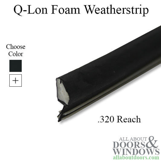 Weatherstrip Kerf Back Q-Lon, .320" Reach - Choose Color