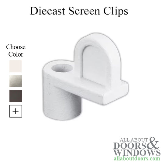 Diecast Window Screen Clips 12 Pack 1/16"