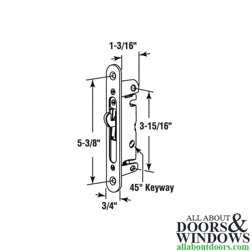 Single Point Mortise Lock with Recessed Housing - Single Point Mortise Lock with Recessed Housing