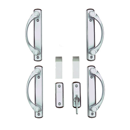 Andersen Newbury 4 Panel Sliding Door Hardware Set Brushed Chrome - Andersen Newbury 4 Panel Sliding Door Hardware Set Brushed Chrome