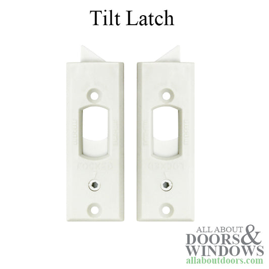 Tilt Latch, Reversible, 2-1/2 Inch Screw Hole Spacing  - White