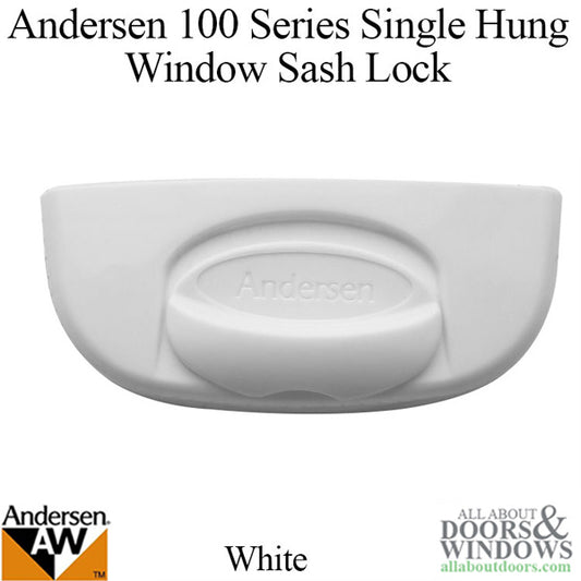 Andersen 100 Series Single Hung Window Sash Lock Cover - White