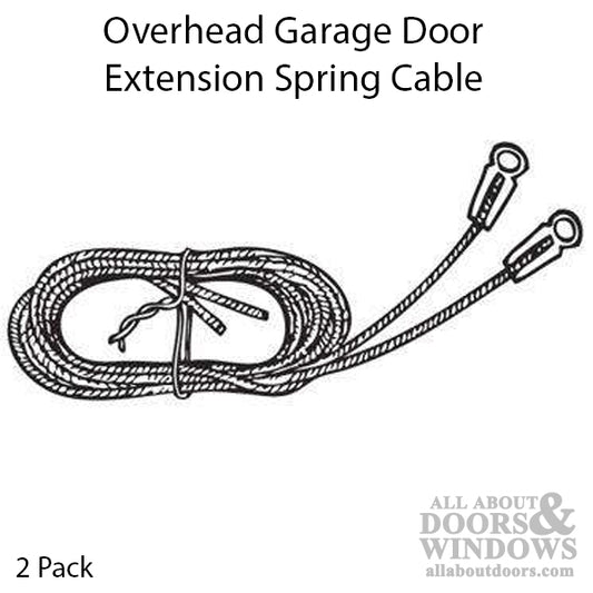 Extension Spring Cables, Overhead Garage Doors - 2 Pack