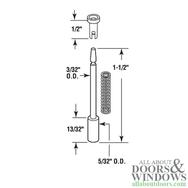 Spring Loaded Plunger Latch 1-1/2