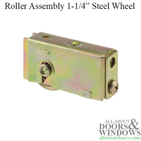 Sliding Door Roller Steel Roller with Ball Bearing Adjustable Plain Back Housing 1.25 Inch Roller for Blomberg Doors