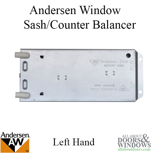 Andersen 200 Series Narroline Window Sash/Counter Balancer, Left Hand - L1231/33 - Andersen 200 Series Narroline Window Sash/Counter Balancer, Left Hand - L1231/33