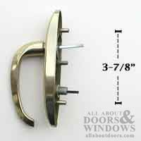 Larson Surface Mount Handle Set and Deadbolt with Curved Handle 1.75 Inch Hole Spacing - Larson Surface Mount Handle Set and Deadbolt with Curved Handle 1.75 Inch Hole Spacing