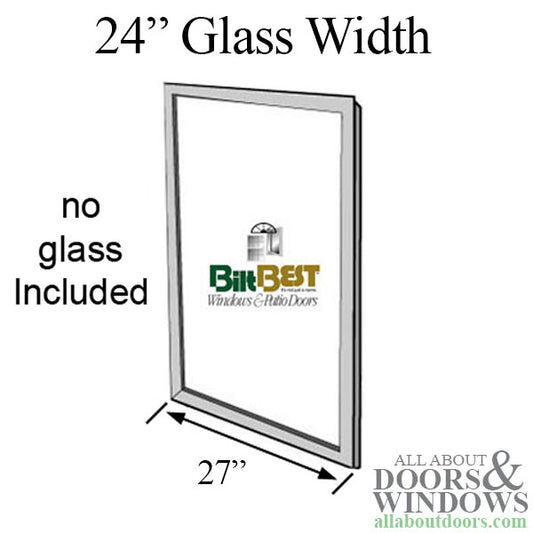 Bilt Best Primed wood casement sash stiles and rails 24" width (glass size); glass not included)