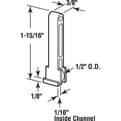 Roller Assembly (Flat) - Sliding Windows, Vertical Rail - Nylon - Roller Assembly (Flat) - Sliding Windows, Vertical Rail - Nylon