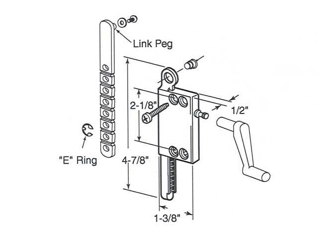 vOperator, Awning or Jalousie / Louver, Universal, 2-1/8 inch - vOperator, Awning or Jalousie / Louver, Universal, 2-1/8 inch