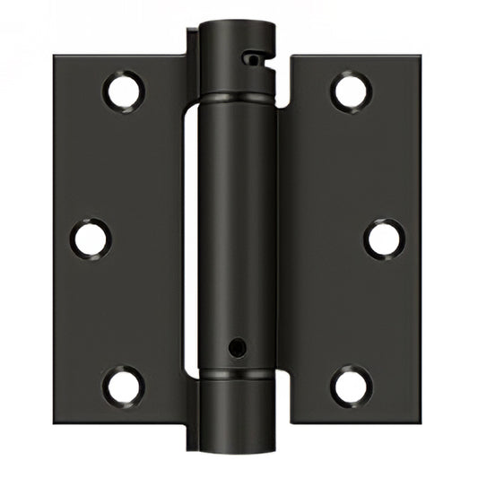 Spring Hinge 3.5 x 3.5 Inch, Square Corners, Deltana Single Action - Choose Color