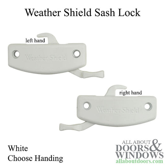 Sash Lock, Weather Shield Visions 2000 Single Hung Tilt Window in White - Choose Handing