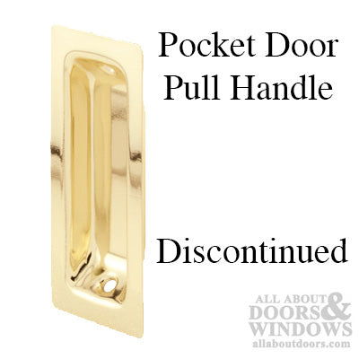 Pocket Door Pull Handle for Sliding Door - Polished Brass - Pocket Door Pull Handle for Sliding Door - Polished Brass