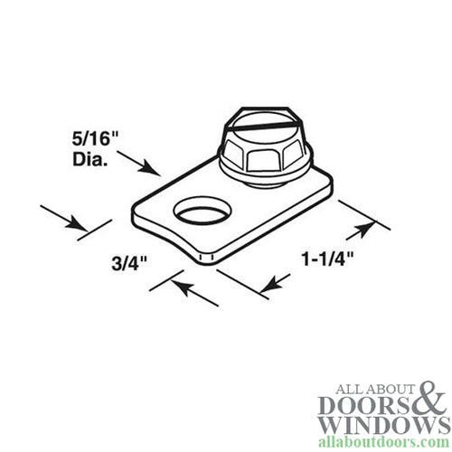 Bracket, Pivot Rod, Bi-Folding Door - Bracket, Pivot Rod, Bi-Folding Door