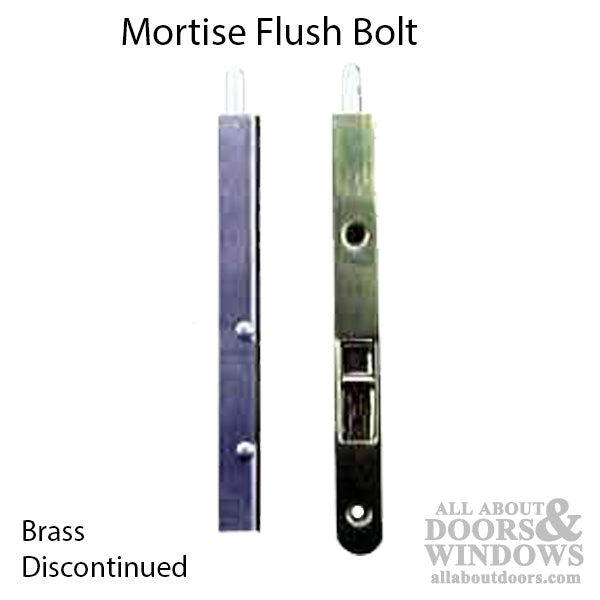 Discontinued FLUSH BOLT, MORTISE, 6-3/4, Face Plate - Polished Brass - Discontinued FLUSH BOLT, MORTISE, 6-3/4, Face Plate - Polished Brass