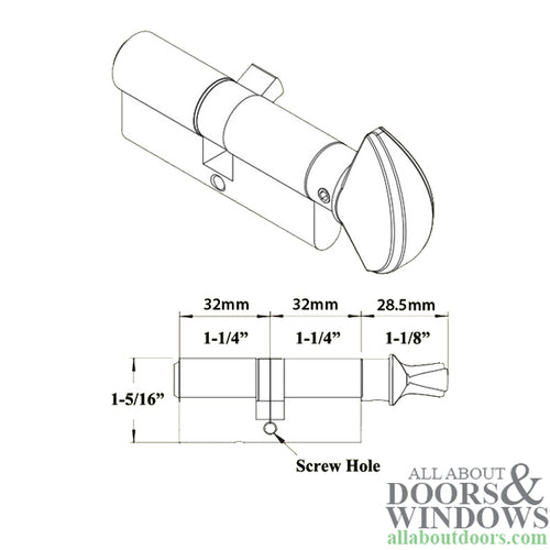 Rockwell Security 360 Degree European Profile Cylinder Lock Solid Brass for Commercial and Residential Doors Fits 1 3/4 Inch Thick Door - Rockwell Security 360 Degree European Profile Cylinder Lock Solid Brass for Commercial and Residential Doors Fits 1 3/4 Inch Thick Door