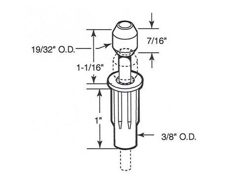 Spring Loaded Top Guide for Bi-Fold Door Top Pivot - Spring Loaded Top Guide for Bi-Fold Door Top Pivot