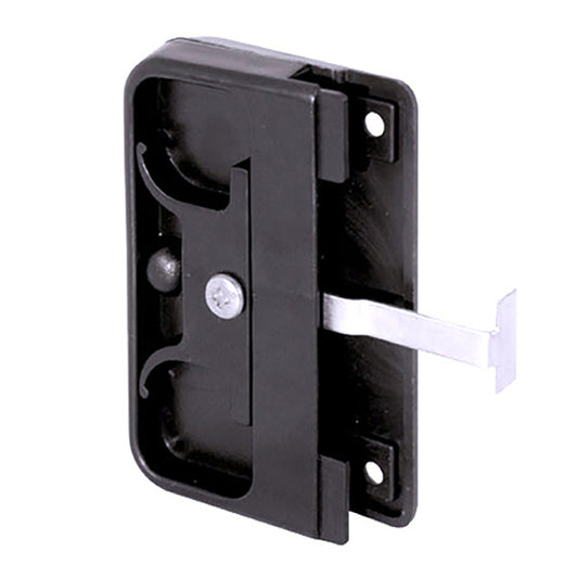 Non-Handed Plastic Latch & Pull Handle Set with Steel Latch for Sliding Screen Door - Black