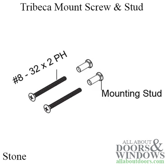 Screw Kit; Handle Escutcheon Bolts w/ Studs - Stone