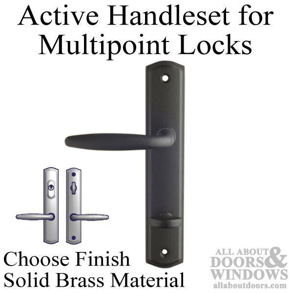 Active Keyed Handle Set 800C - for Multipoint Locks - Solid Brass - Choose Finish - Active Keyed Handle Set 800C - for Multipoint Locks - Solid Brass - Choose Finish