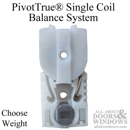 PivotTrue Single Constant Force Coil, Double Hung Window Balance - Choose Weight