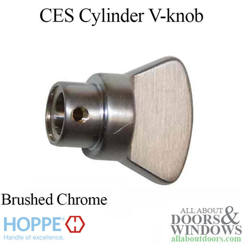 Thumbturn only CES Cylinder, V-knob - F41 Brushed Chrome - Thumbturn only CES Cylinder, V-knob - F41 Brushed Chrome