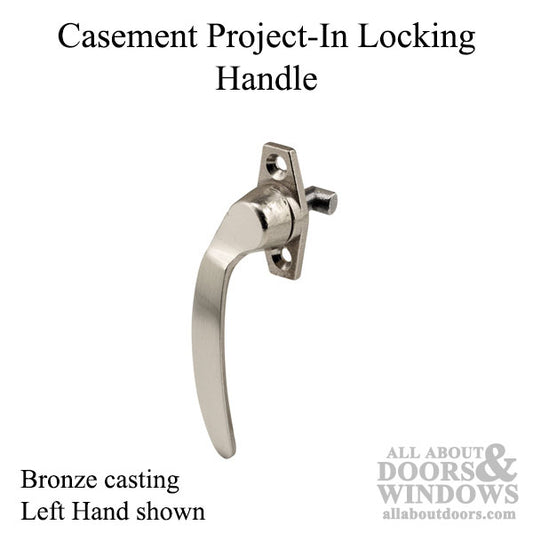 Project-In Locking Handle, Left Hand, 1-3/8 in - Bronze casting