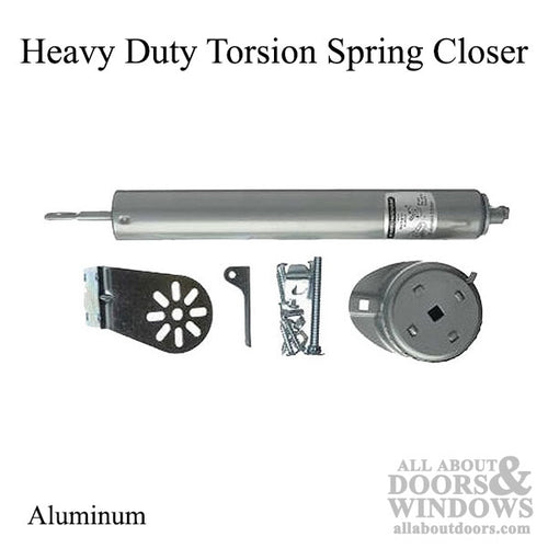 Deluxe Heavy Duty Door Closer with Torison Spring - Aluminum - Deluxe Heavy Duty Door Closer with Torison Spring - Aluminum