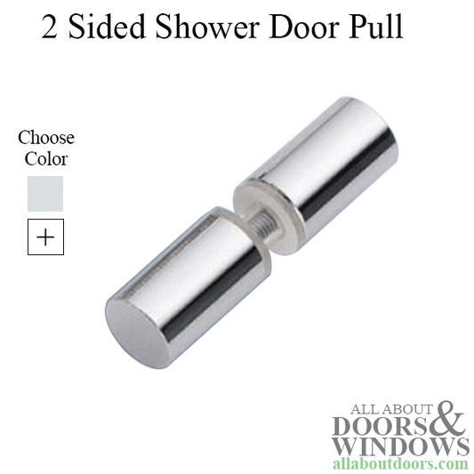 Two Sided Shower Door Knob for Swinging Glass Doors Chrome