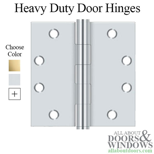 4.5 x 4.5  Square Corner Steel Hinge, Heavy Duty