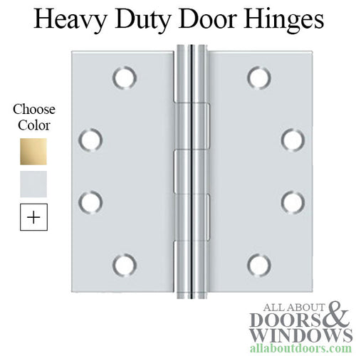 4.5 x 4.5  Square Corner Steel Hinge, Heavy Duty - 4.5 x 4.5  Square Corner Steel Hinge, Heavy Duty