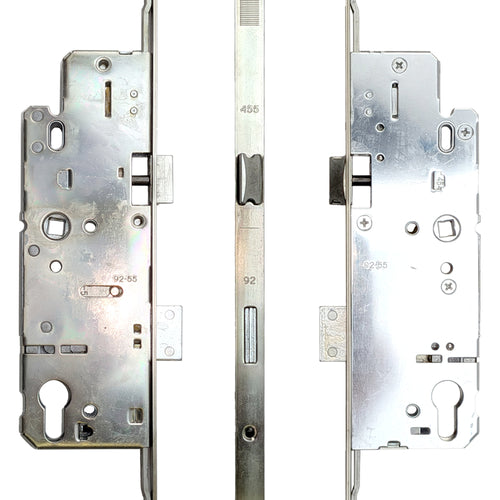 AGB Unitop 16mm Multipoint Lock 55/92 Active Assembly with Shootbolts, 41-5/16 inch handle height - Silver - AGB Unitop 16mm Multipoint Lock 55/92 Active Assembly with Shootbolts, 41-5/16 inch handle height - Silver