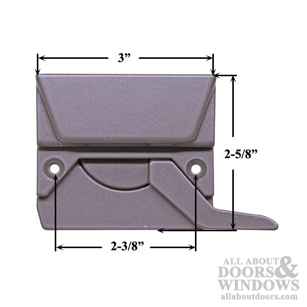 Left Hand Sash Lock with 2-3/8 Inch Screw Holes - Choose Color - Left Hand Sash Lock with 2-3/8 Inch Screw Holes - Choose Color