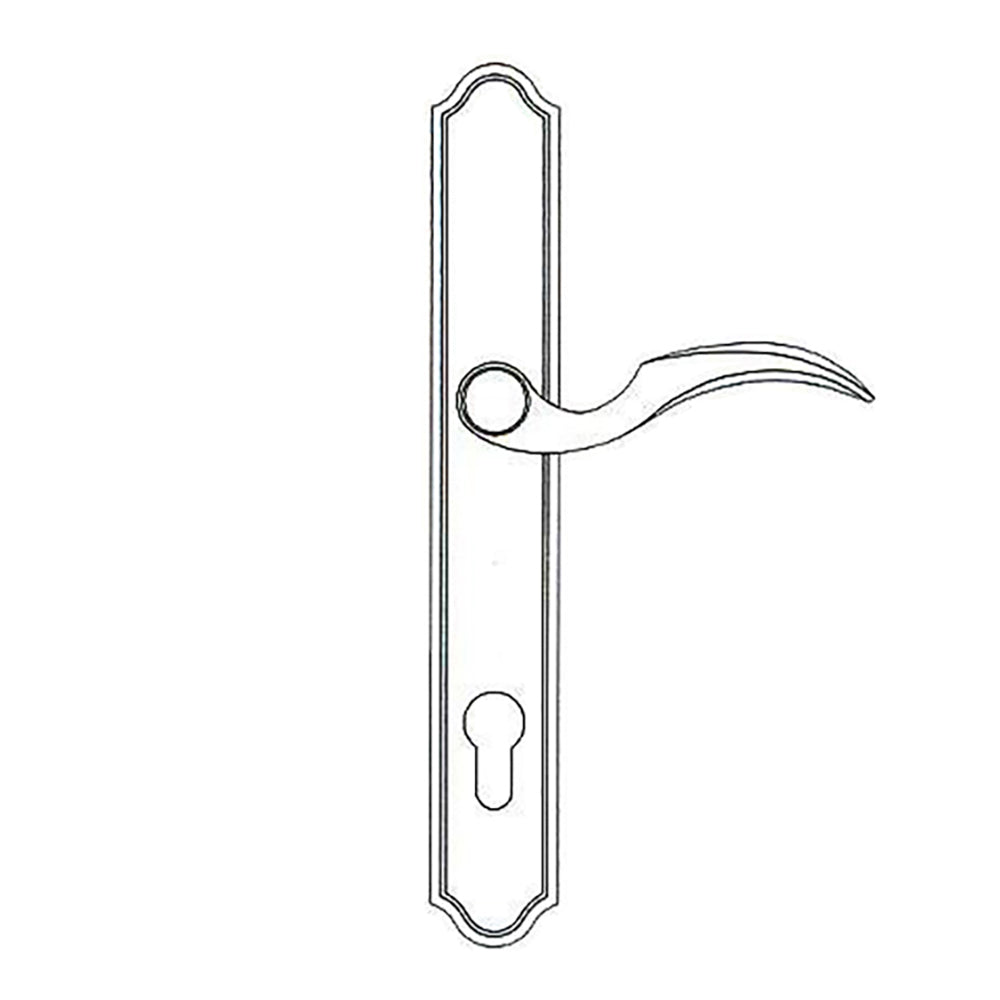 Winkhaus STV Euro Traditional Plate, Fontana Lever - Brass PVD - Winkhaus STV Euro Traditional Plate, Fontana Lever - Brass PVD