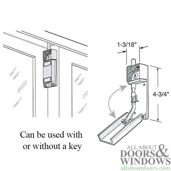 Keyed Bolt Lock for Sliding Patio Door - Keyed Bolt Lock for Sliding Patio Door