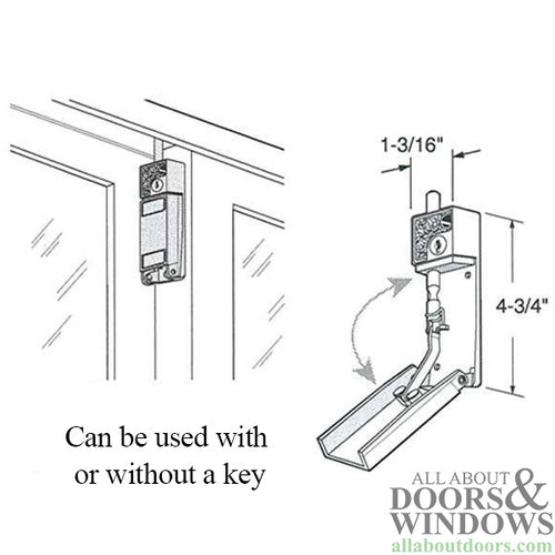Keyed Bolt Lock for Sliding Patio Door - Keyed Bolt Lock for Sliding Patio Door