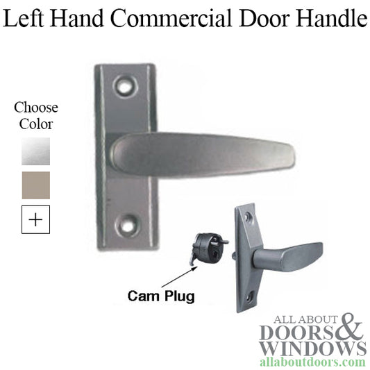 Commercial Doors Lever Handle, Left Hand - 2 Colors