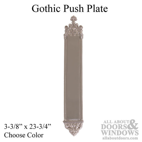 Gothic Push Plate 3-3/8