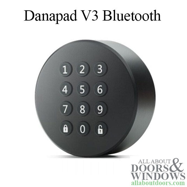 DanaPad V3 Pushbutton Smart Lock Bluetooth Companion - Black - DanaPad V3 Pushbutton Smart Lock Bluetooth Companion - Black