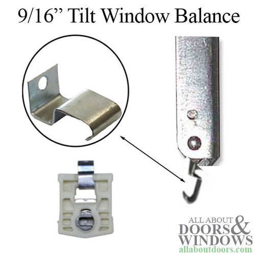 1/2 x 1/2 Tilt-In window Channel Balance with  #23 Metal Clip - 1/2 x 1/2 Tilt-In window Channel Balance with  #23 Metal Clip