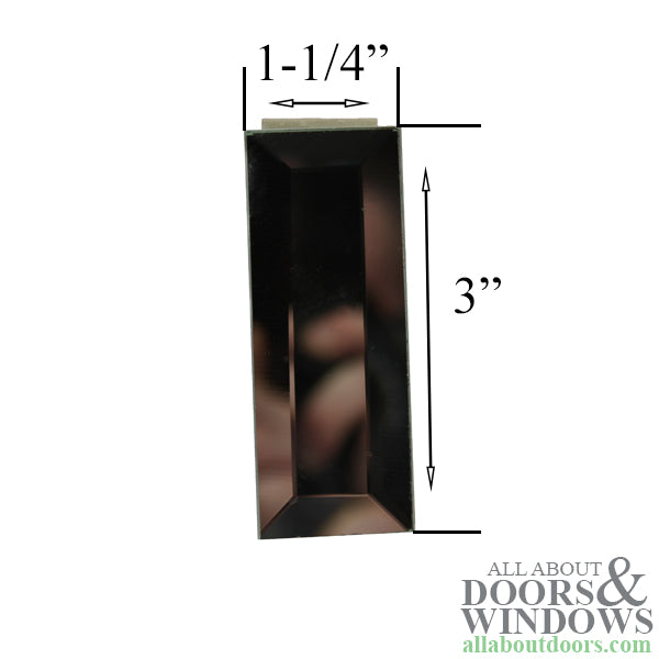 Pull, Mirror door   3 x 1-1/4 Inch - Mirrored - Pull, Mirror door   3 x 1-1/4 Inch - Mirrored